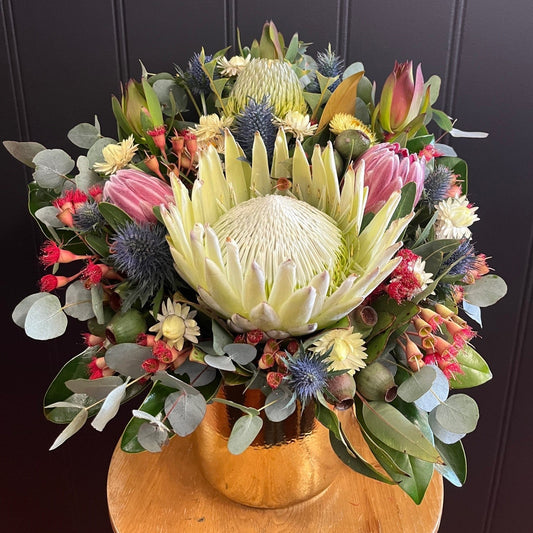 Fresh Native Flower Arrangement in Pot- Designers Choice