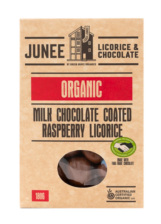 Junee Milk Chocolate Raspberry Licorice