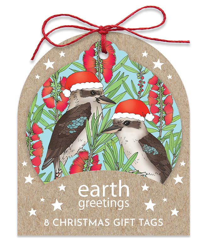 Christmas Gift Tags (Set of 8) - Jolly Kookaburras