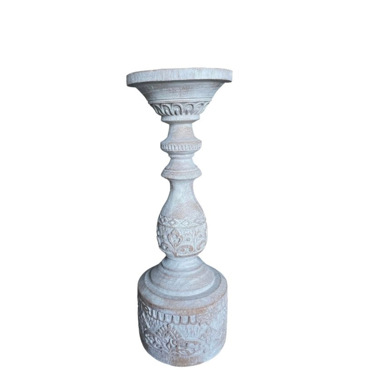 Large White Candle Holders