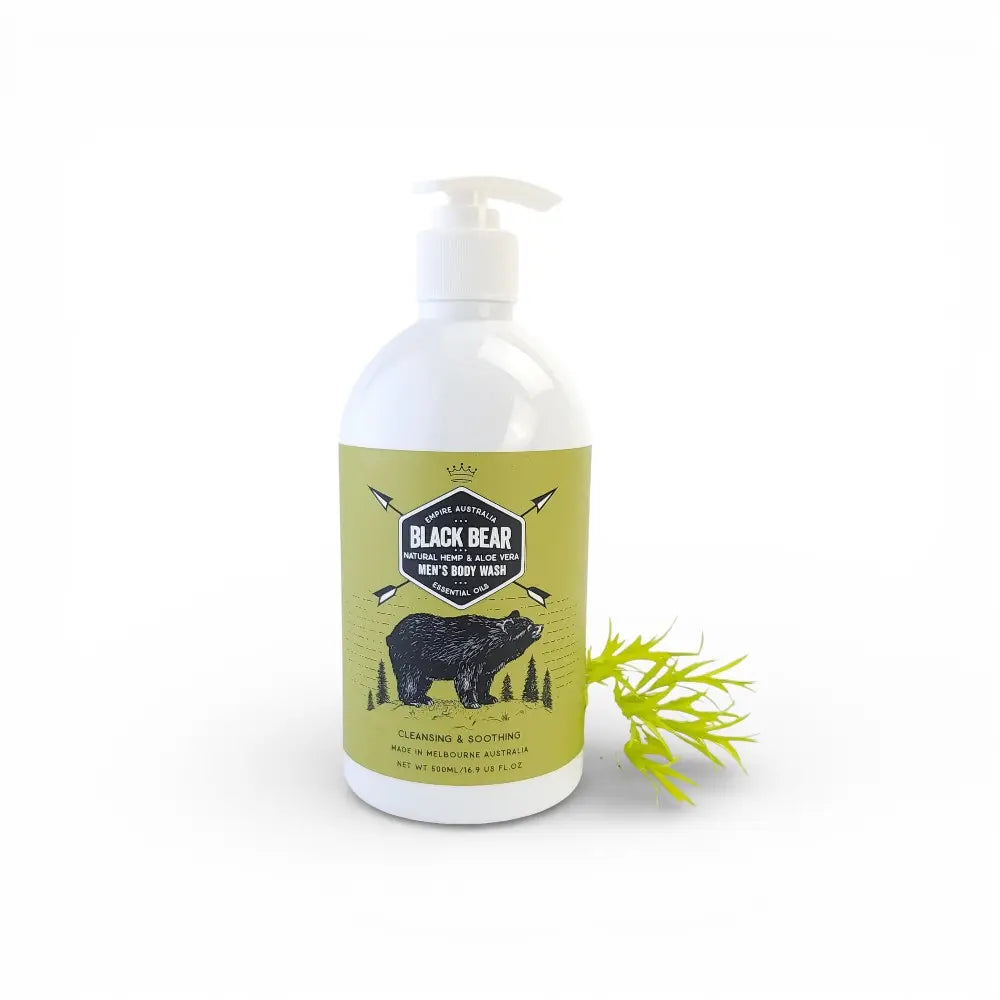 'Black Bear' Hemp & Aloe Vera Body Wash 500ml