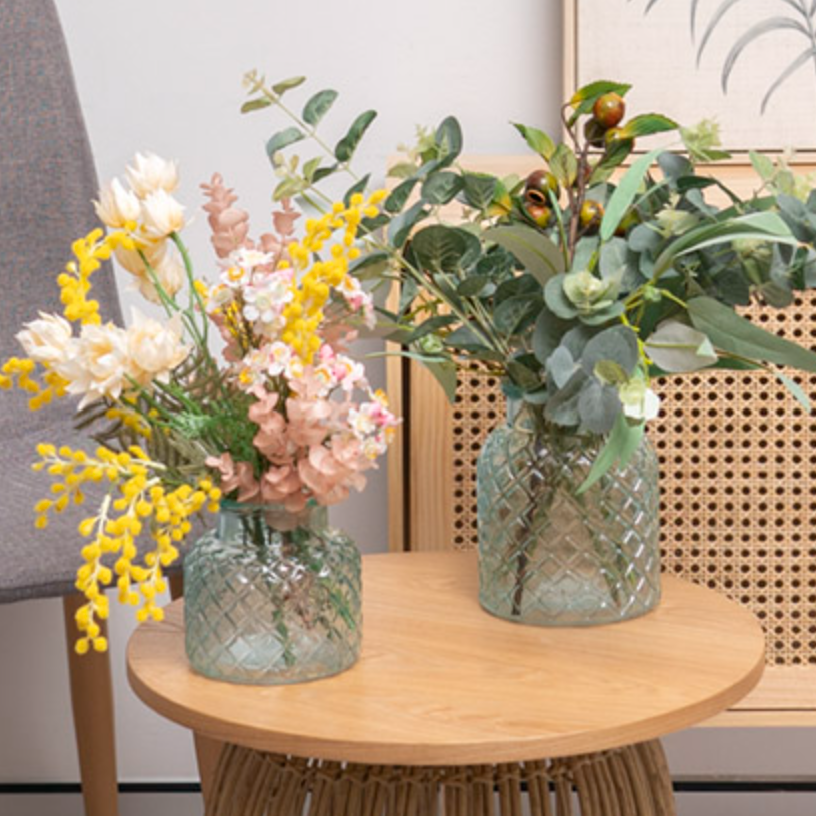 Glass Ann Bottle Vase "Pineapple" - Various Size & Colours
