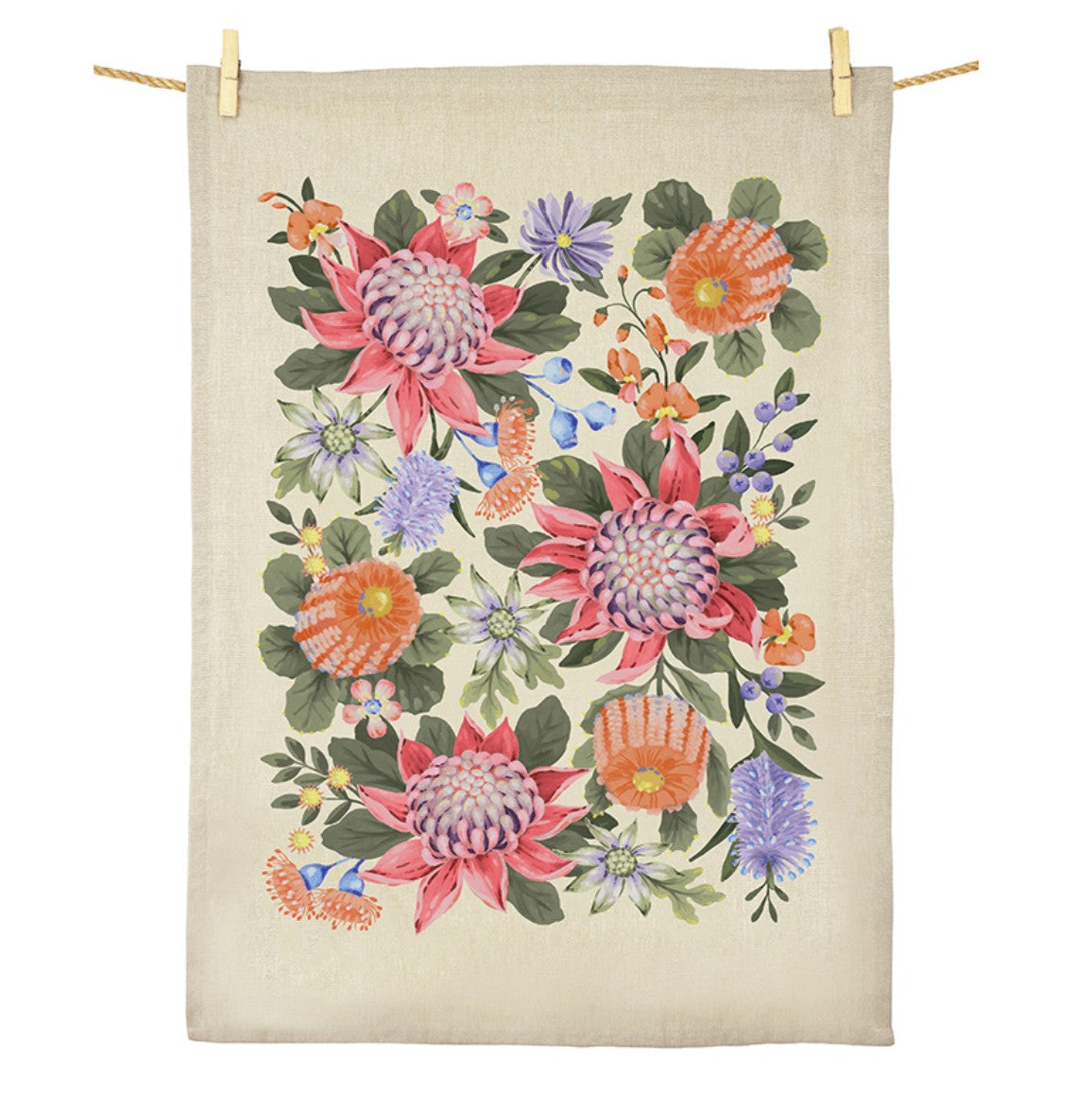 Organic Cotton Tea Towel - Abundance