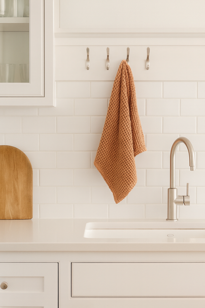 Mama and Tochter 100% Organic Cotton Rustic Waffle Tea/Hand Towel