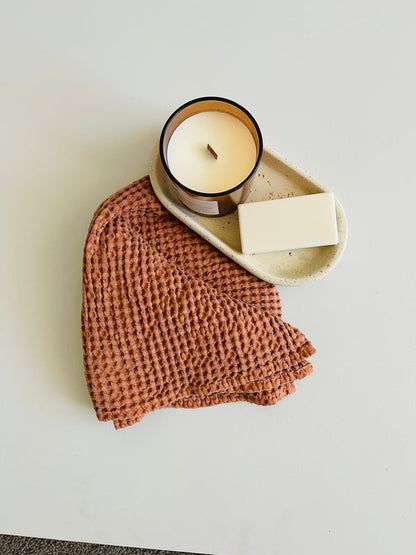 Mama and Tochter 100% Organic Cotton Rustic Waffle Tea/Hand Towel