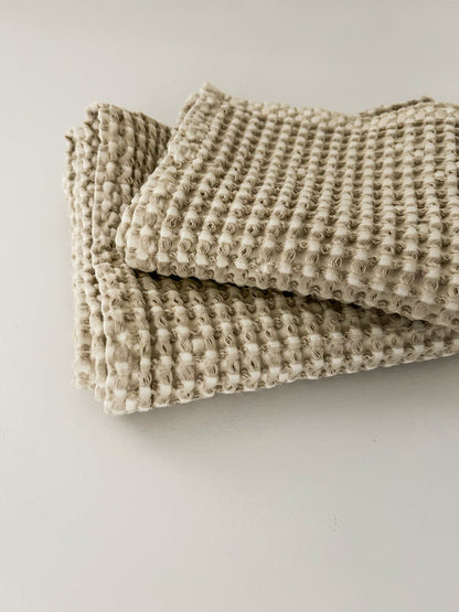 Mama and Tochter 100% Organic Cotton Rustic Waffle Tea/Hand Towel