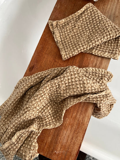 Mama and Tochter 100% Organic Cotton Rustic Waffle Tea/Hand Towel