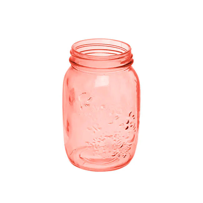 Glass Mason Jar Vases - Various Colours and Sizes