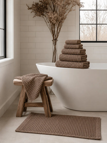 Mama and Tochter 100% Organic Cotton Rustic Waffle Face Cloth