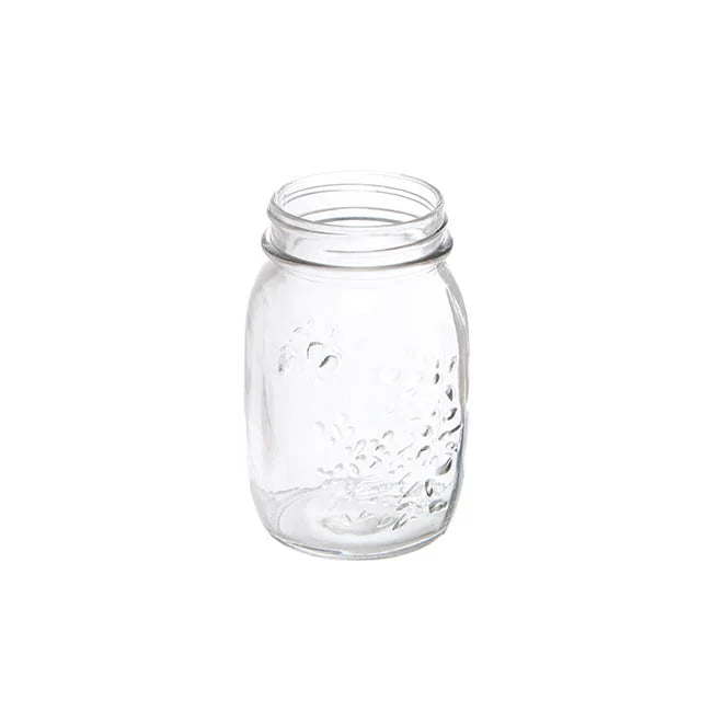 Glass Mason Jar Vases - Various Colours and Sizes