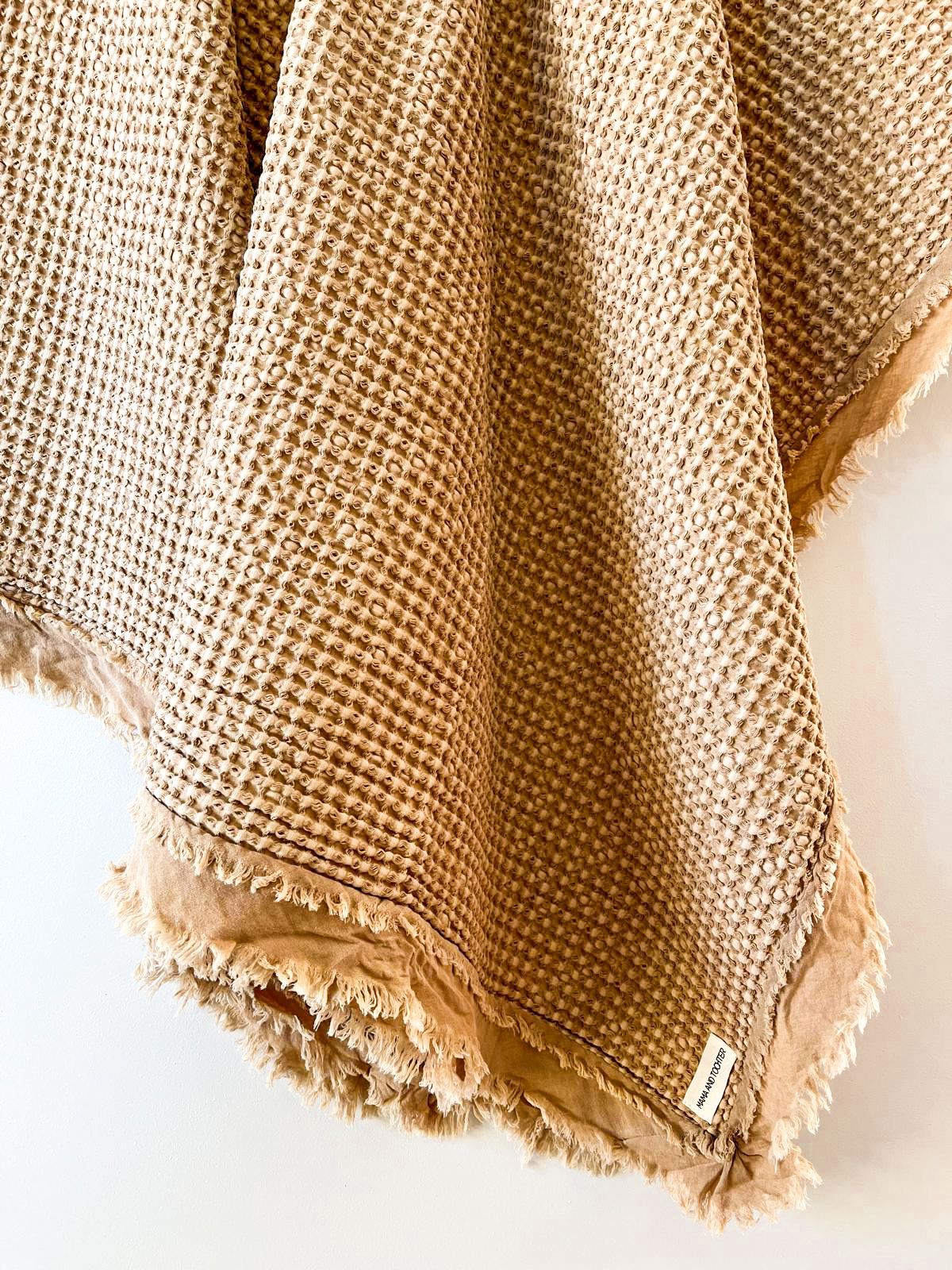 Mama and Tochter Organic Cotton Bamboo Waffle Throw Blankets