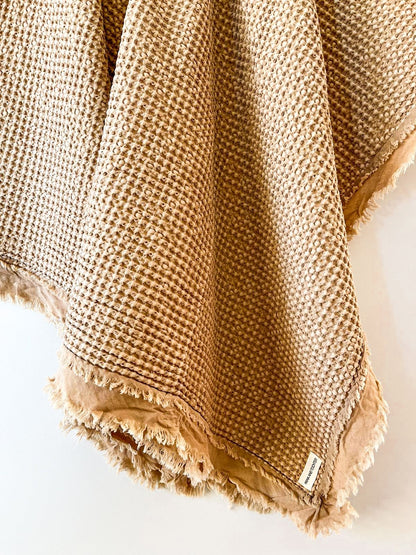 Mama and Tochter Organic Cotton Bamboo Waffle Throw Blankets