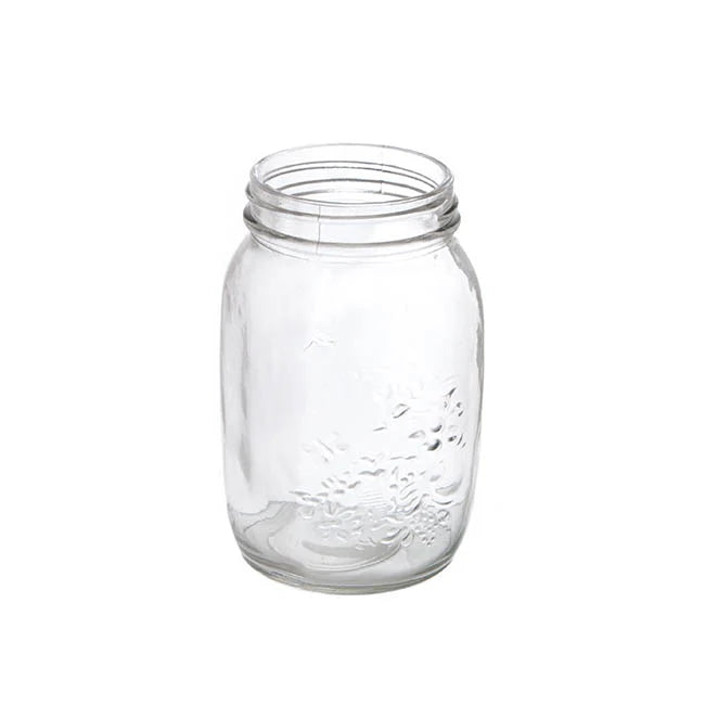 Glass Mason Jar Vases - Various Colours and Sizes