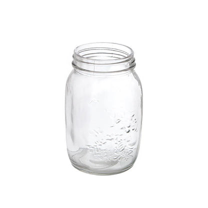 Glass Mason Jar Vases - Various Colours and Sizes