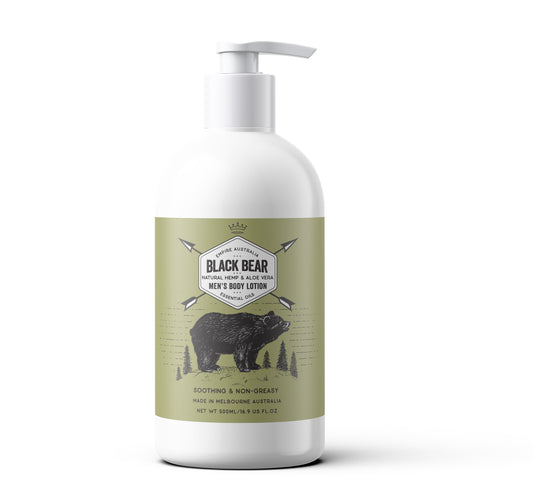 'Black Bear' Hemp & Aloe Vera Body Lotion 500ml