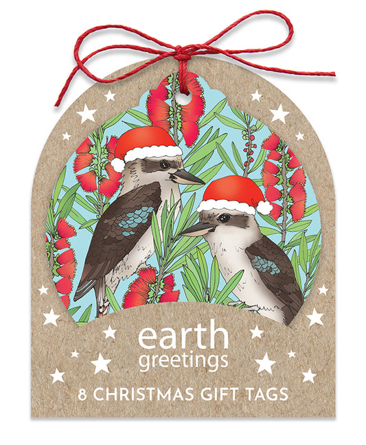 Christmas Gift Tags (Set of 8) - Jolly Kookaburras