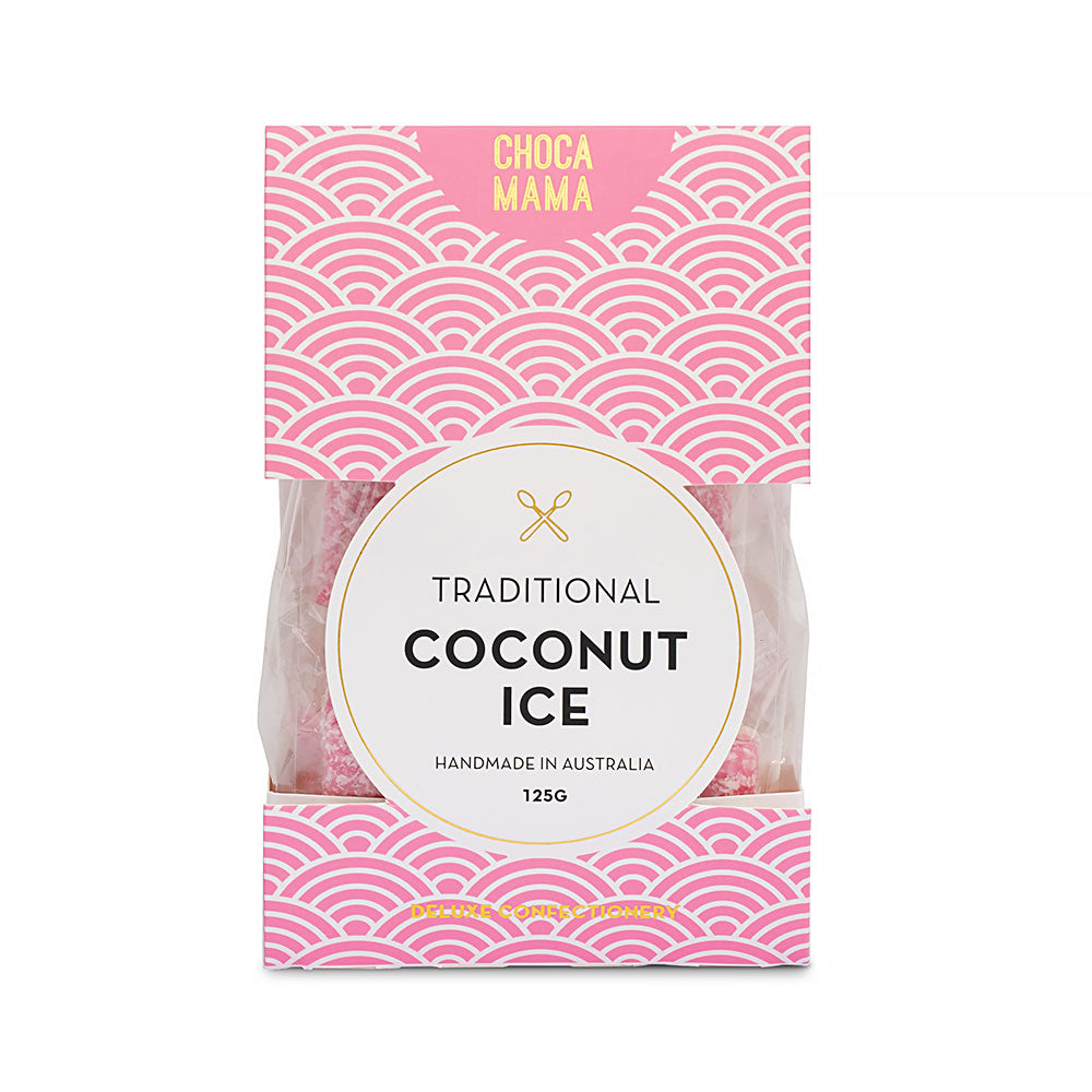 Chocamama Coconut Ice 125g - small stand up gift box