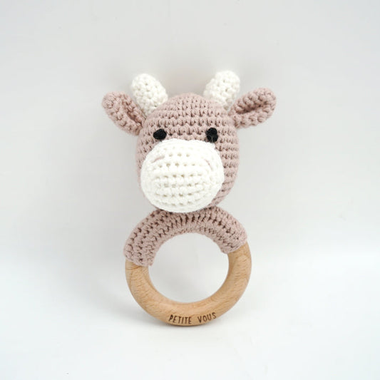 Crochet Ring Rattle - Jasper the Cow