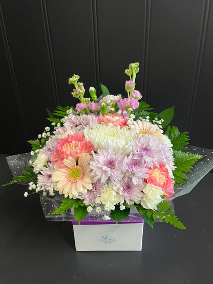 Fresh Flower Boxed Arrangement - Designers Choice