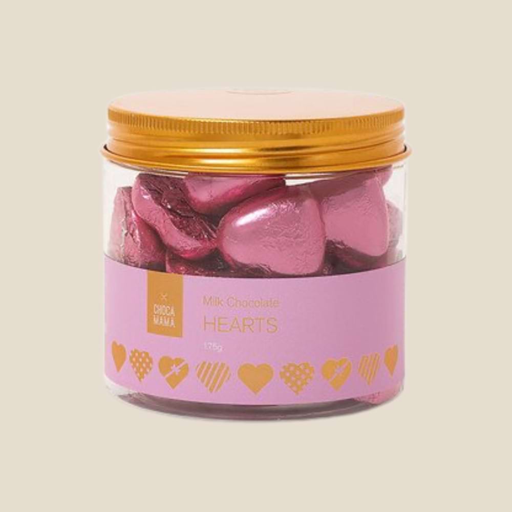Chocamama Foiled Hearts Tub 175g