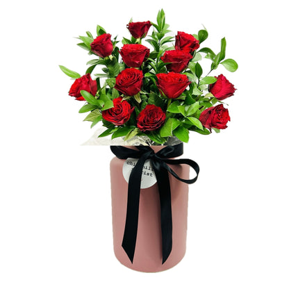 Red Roses Vase Arrangement 3, 6 or 12