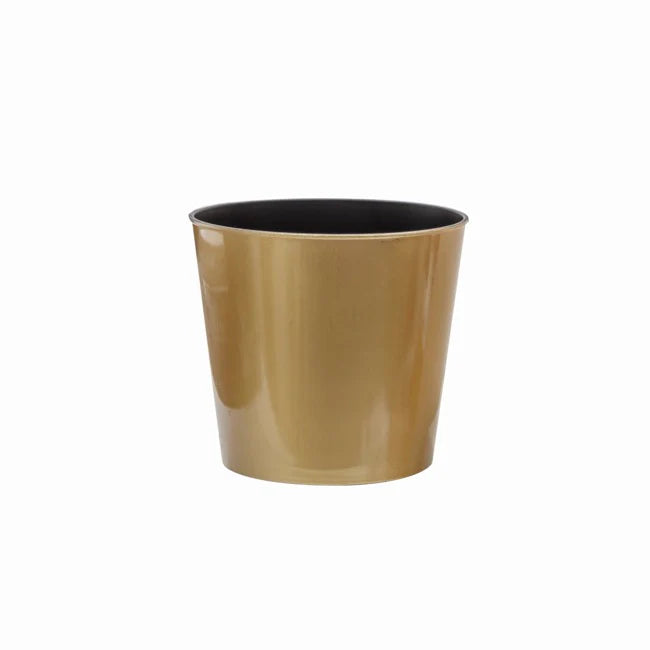 Flora Metallic Pot Round - Gold