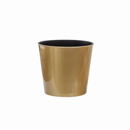 Flora Metallic Pot Round - Gold