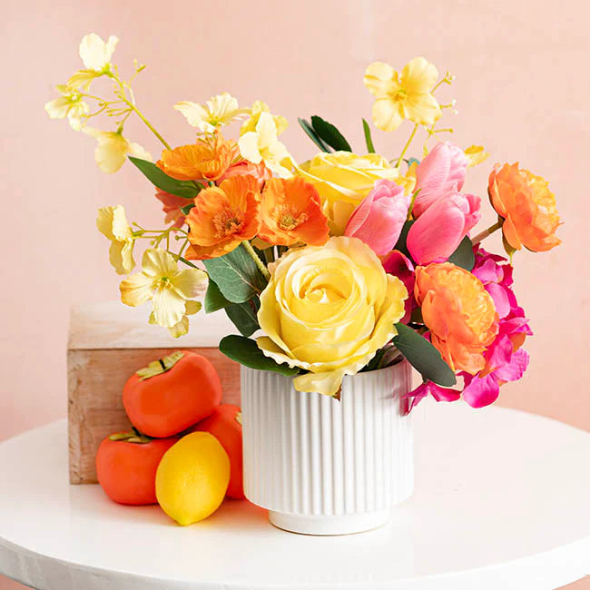 Ceramic Mykonos Muse Vase Matte White - Assorted Sizes