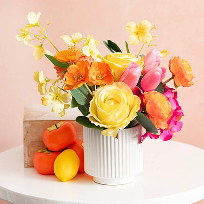 Ceramic Mykonos Muse Vase Matte White - Assorted Sizes