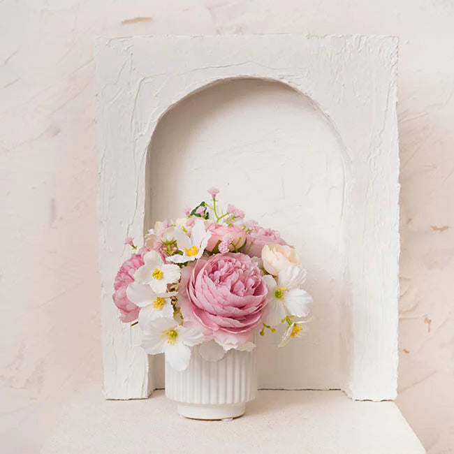 Ceramic Mykonos Muse Vase Matte White - Assorted Sizes