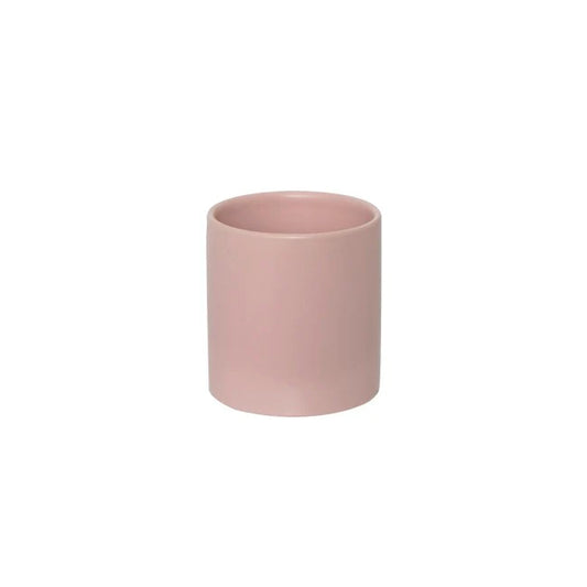 Ceramic Cylinder Pot Satin Matte Soft Pink