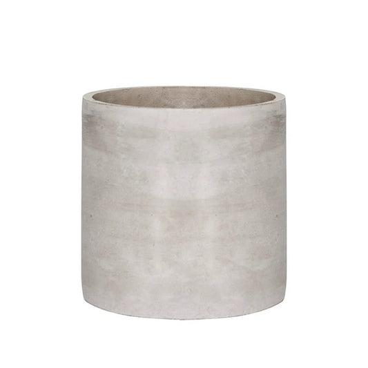 Cement Floral Cylinder Grey