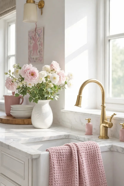 Mama and Tochter 100% Organic Cotton Rustic Waffle Tea/Hand Towel