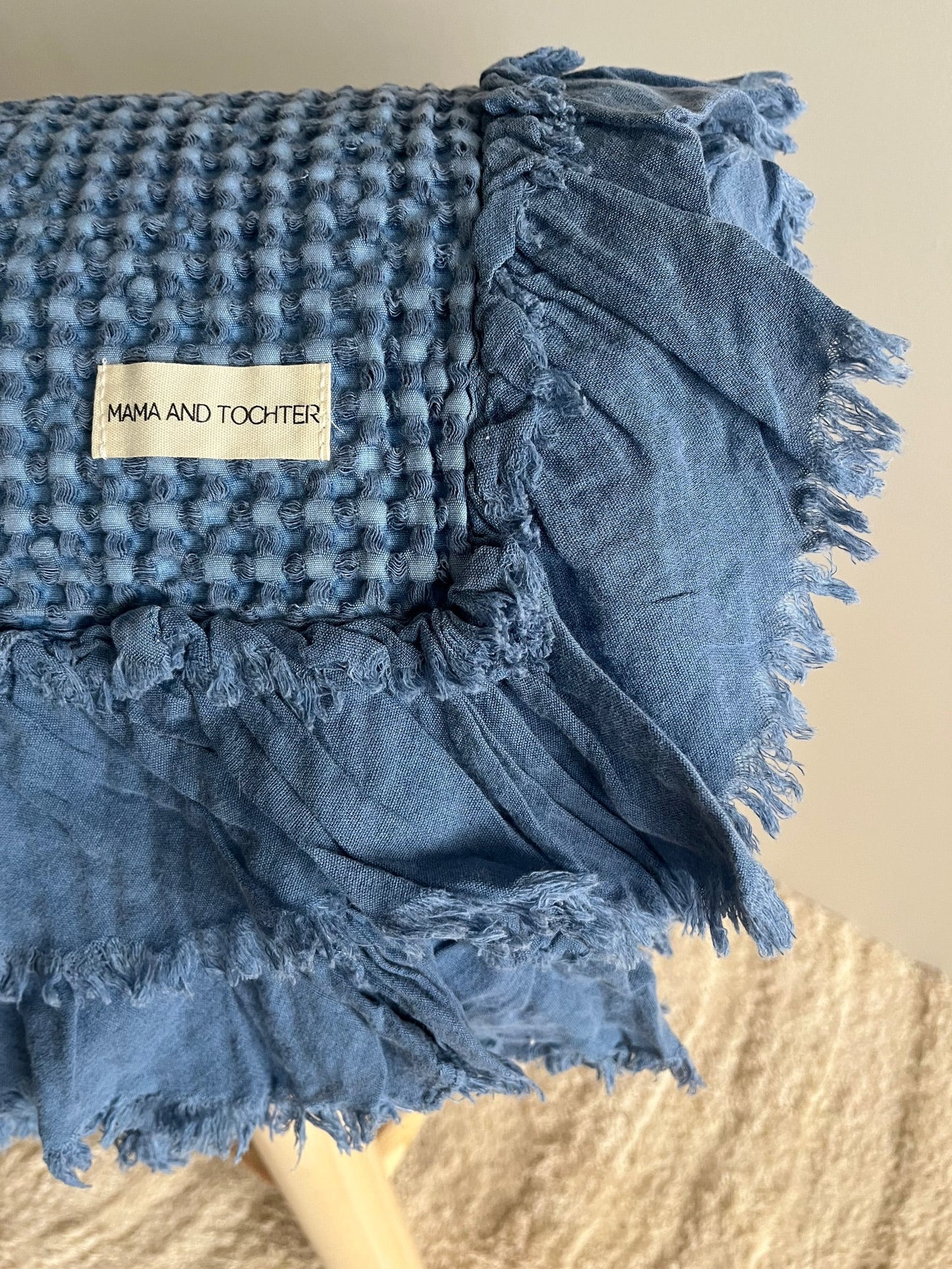 Mama and Tochter Organic Cotton Bamboo Waffle Throw Blankets