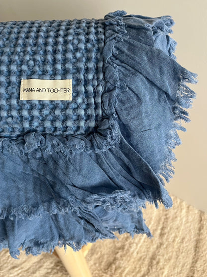 Mama and Tochter Organic Cotton Bamboo Waffle Throw Blankets