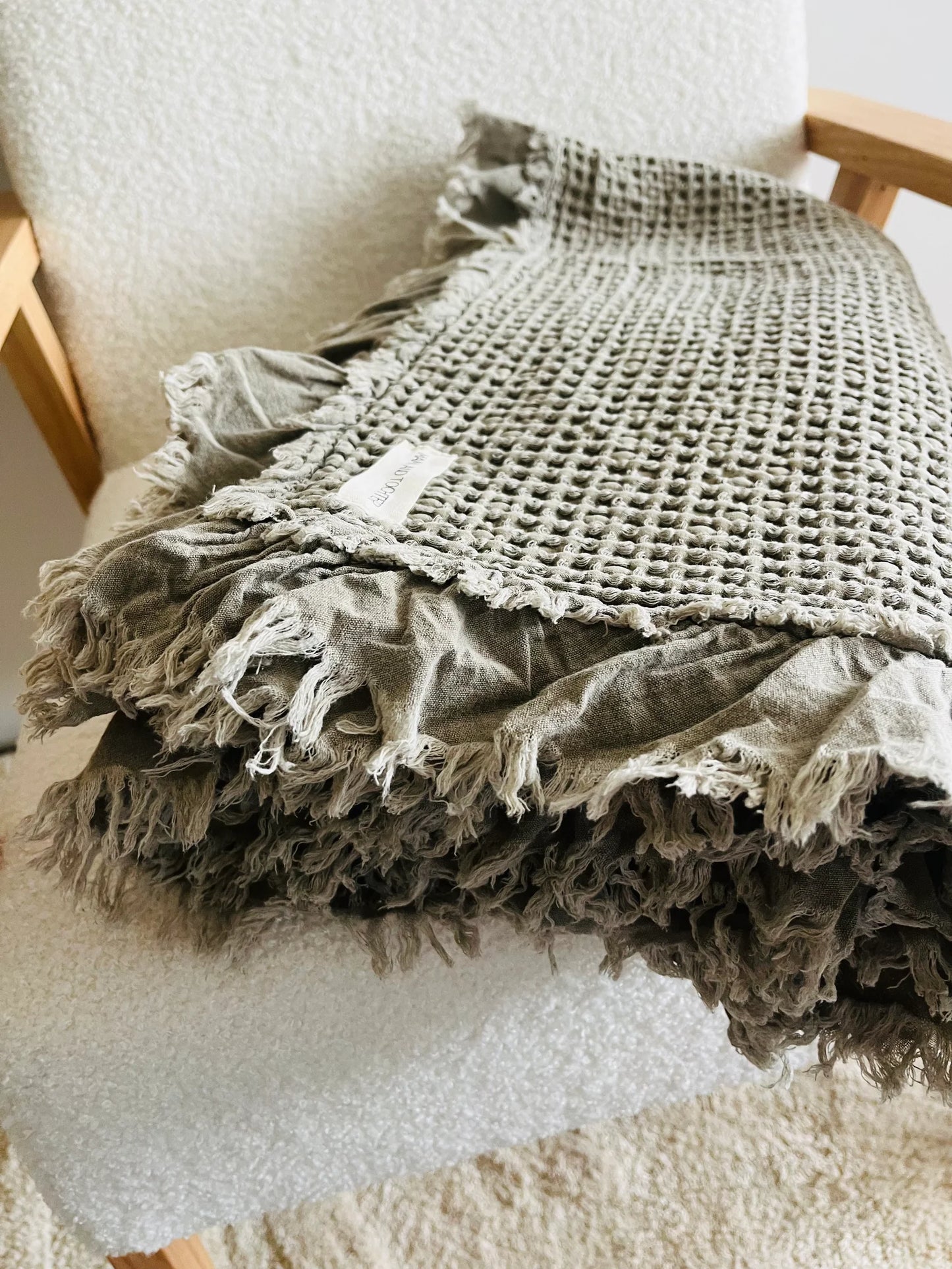 Mama and Tochter Organic Cotton Bamboo Waffle Throw Blankets