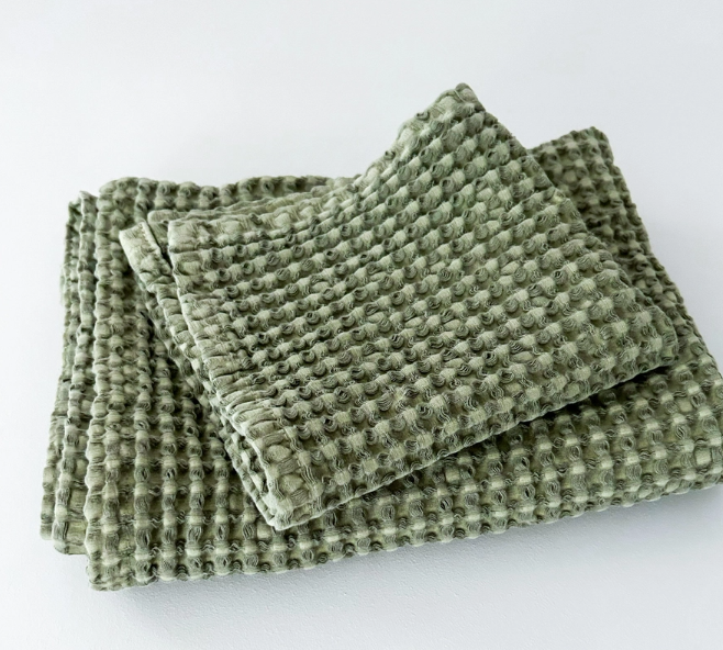 Mama and Tochter 100% Organic Cotton Rustic Waffle Face Cloth