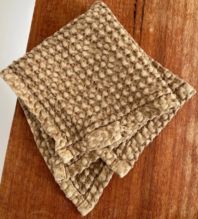 Mama and Tochter 100% Organic Cotton Rustic Waffle Face Cloth