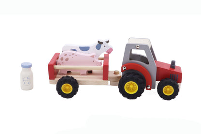 Wooden Tractors with Farm Animals