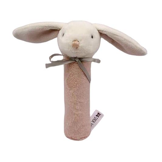 Mia The Bunny Hand Held Rattle and Squeaker