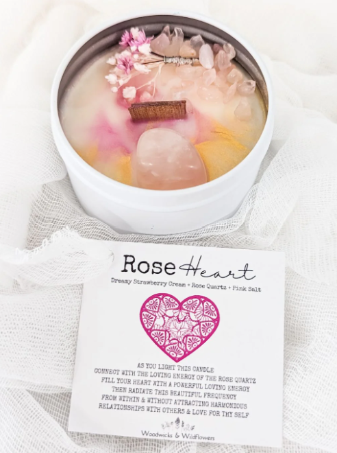 Rose Heart Candle