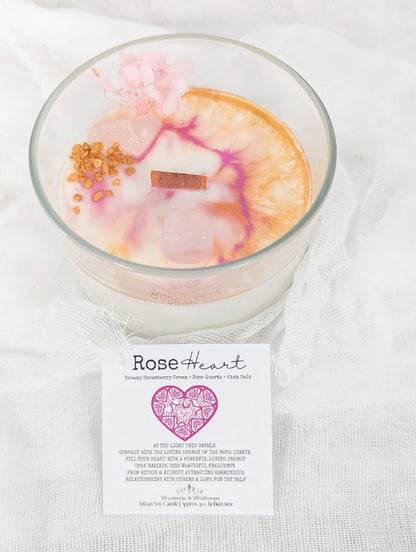 Rose Heart Candle