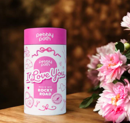 Pebbly Path Rocky Road "I Love You" Cylinder