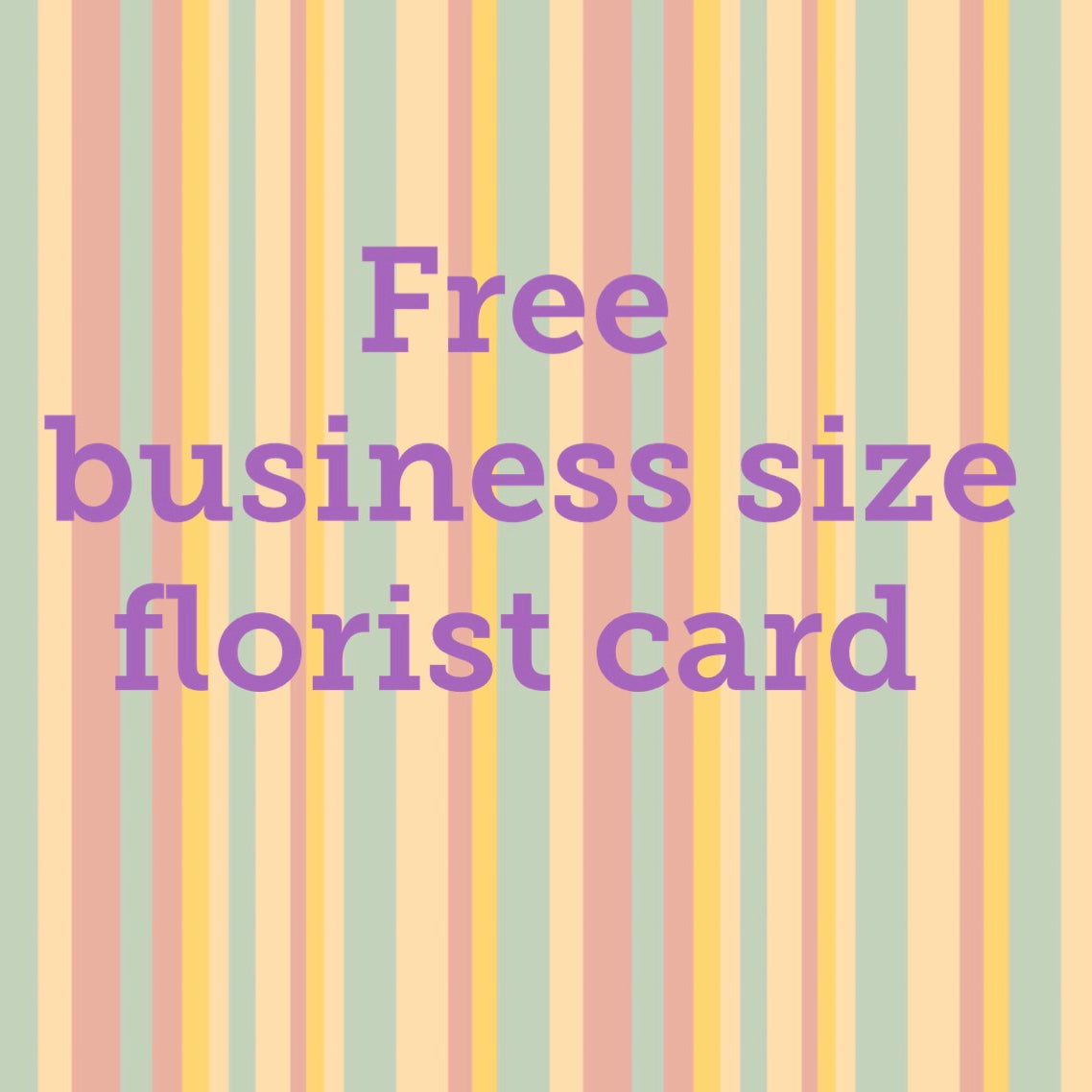 Free Florist Card